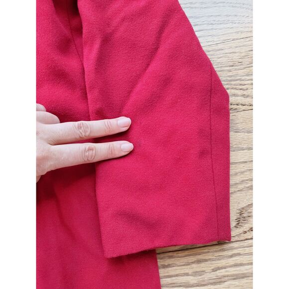 KASPER FOR A.S.L. Red Long Embroidered Jacket Dress Vintage 90s 14P GUC - Picture 11 of 13